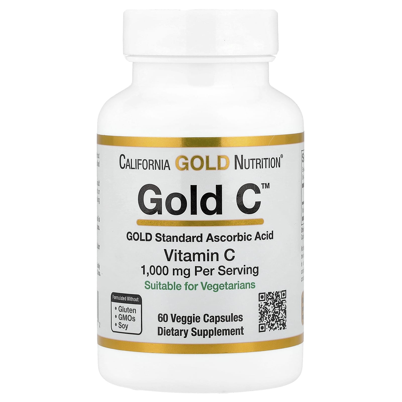 

Gold C™, Usp Grade Vitamin C, 1,000Mg, 60 Veggie Capsules