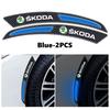 cycr3 For Skoda Carbon Fiber Car Wheel Eyebrow Fender Sticker Reflective Strips Warning Protector Strip Octavia Superb RAPID FABIA
