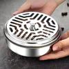 Stainless Steel Mosquito Coil Tray With Cover Large Portable Mosquito Coil Holder Box Mosquito Incense Coil Home Office Camping