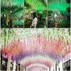 Wedding Decor Ceiling Decoration Vine Artificial Silk Fake Flower Garland Vine Wisteria Leaf Hanging Simulation Wisteria Flowers