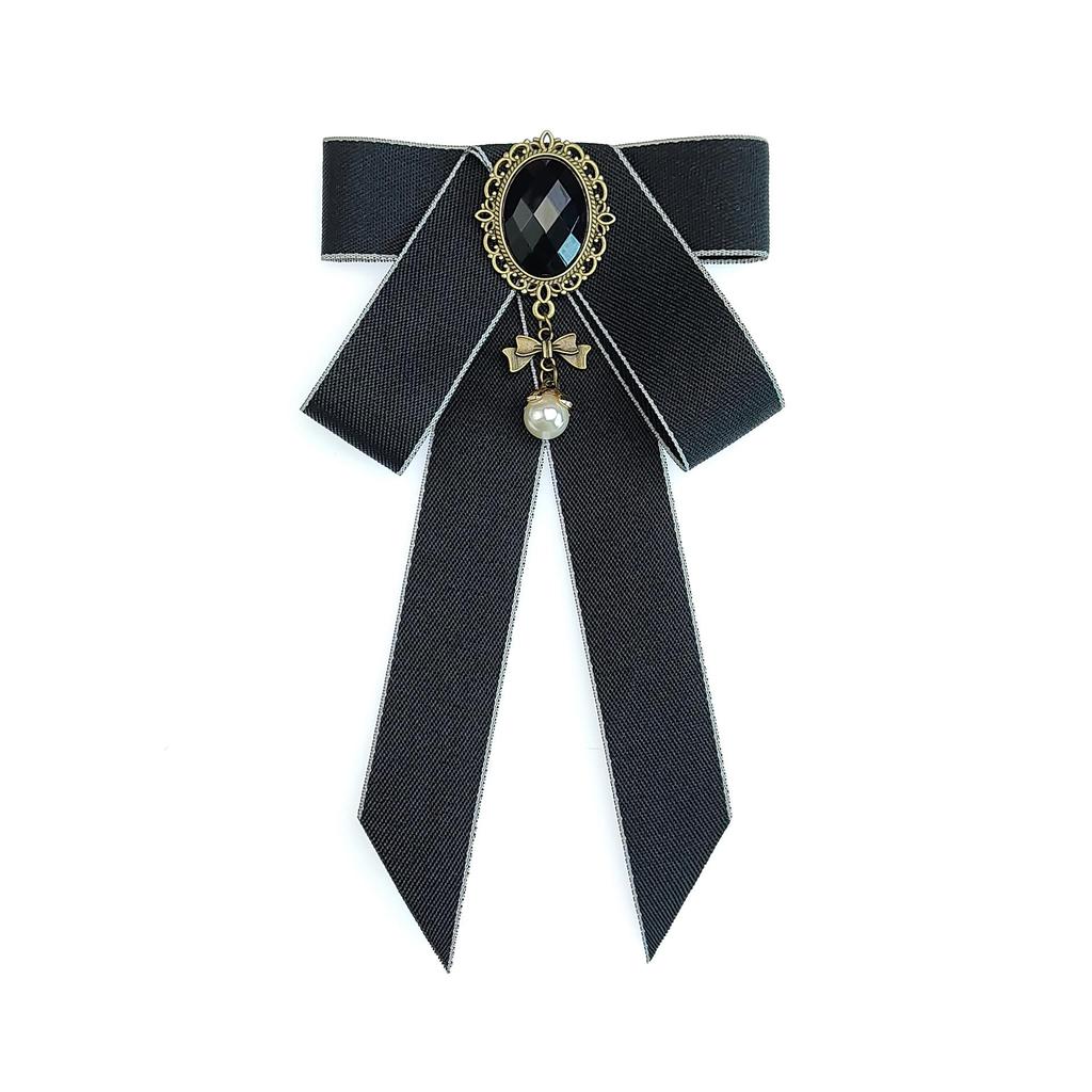 Einfarbige Fliege-Brosche im koreanischen Stil: Retro, Vielseitiges Modeaccessoire für Anzughemden