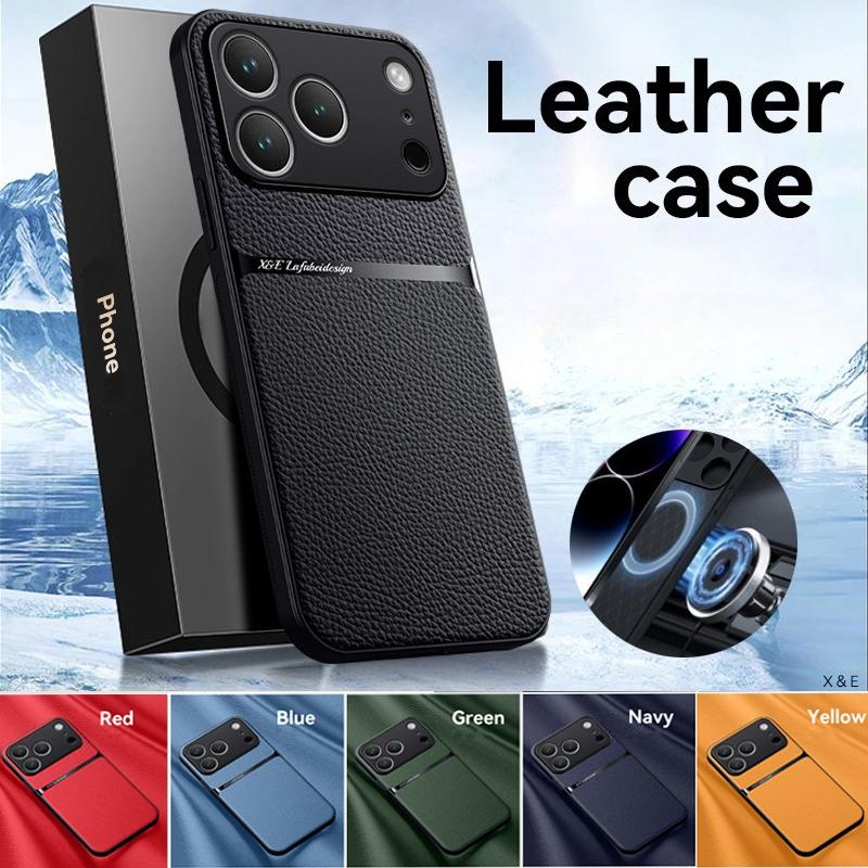 Luxury Shockproof Leather Case Coque For iPhone 17 17 Air 17 Pro Max Plus Magnet Shell Phone Case for iPhone 17Pro Back Cover