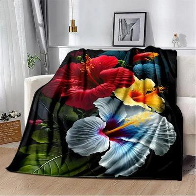 Manta HD Bonita Flor Margarita Rosa Crisantemo, Manta Suave para el Hogar Dormitorio Cama Sofá Picnic Viaje Cubierta Manta s#(1)