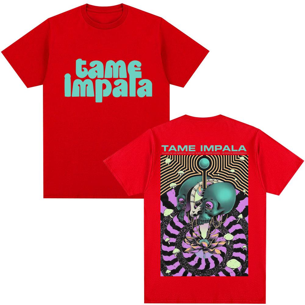 Vintage Rock Band Tame Impala T-shirt Men Women Harajuku Fashion Gothic T-shirts Oversized Casual Cotton T Shirt Male Streetwear