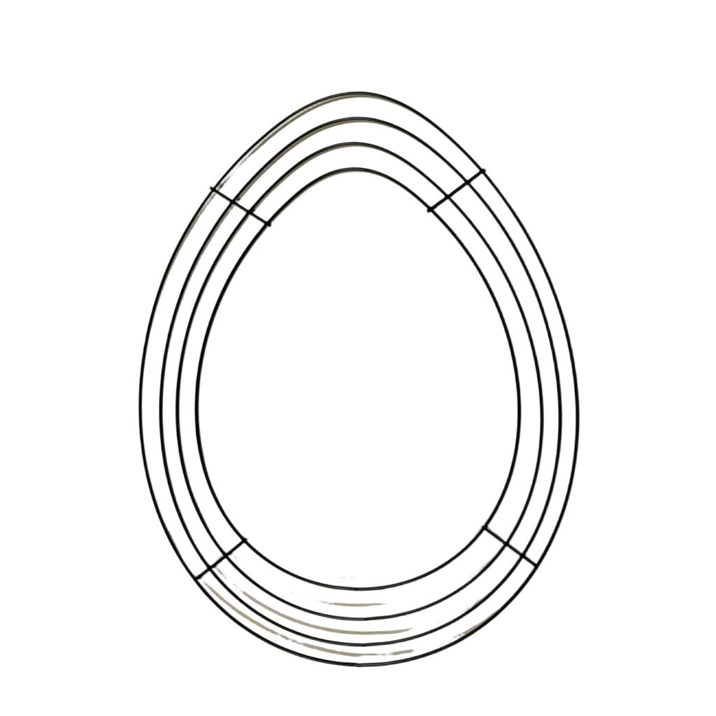 Osterkranz aus Metall, Drahtform, Blumengarten, Hasenform, Drahtkranzform für Ostern, DIY-Bastelprojekt, für drinnen und draußen, Feiertags-Hängedekor, 16
