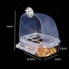 Bird Feeder Transparent Parrot Food Box Spill proof Cup Bird Automatic Feeder
