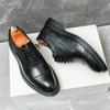 High End Party Dress Shoes Lightweight Men's Split Leather Shoes Luxurious Men’s Pointed Toe Shoes for Wedding Free Delivery