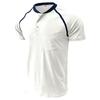 Summer men's Henley shirt colour blocking body shirt men fashion men's short-sleeved men's t-shirt tops