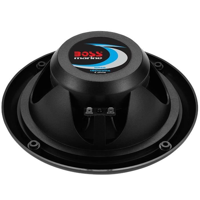 2 Haut-parleurs BOSS AUDIO SYSTEMS MR6B Double Cône 6,5" 16,5 Cm 165 Mm 90 Watts Rms 180 Watts Max, La Paire + 5 Sticker Cadeau