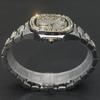 Hip Hop Iced Out Mens Watch Diamond Paved Analog Quartz Watch Waterproof Stainless Steel Luxury Wristwatch