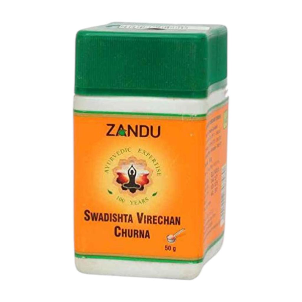 Zandu Swadishta Virechan Churna 50 G X Pack of 5 Ayurvedic Digestive Powder for Daily Wellness