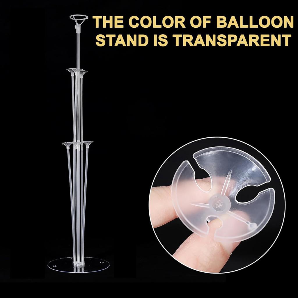 4 Sets mit 7 Tischballons mit je 70 cm Durchmesser und 7 Köpfen, geeignet für Hochzeiten, Geburtstage, Jubiläen, Mottopartys, dekorative Ballonhalterungen.