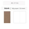 JIANWU Creative kraft paper Traveler notebook inside page Diary notebook Various styles