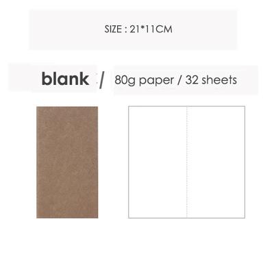 JIANWU Creative kraft paper Traveler notebook inside page Diary notebook Various styles