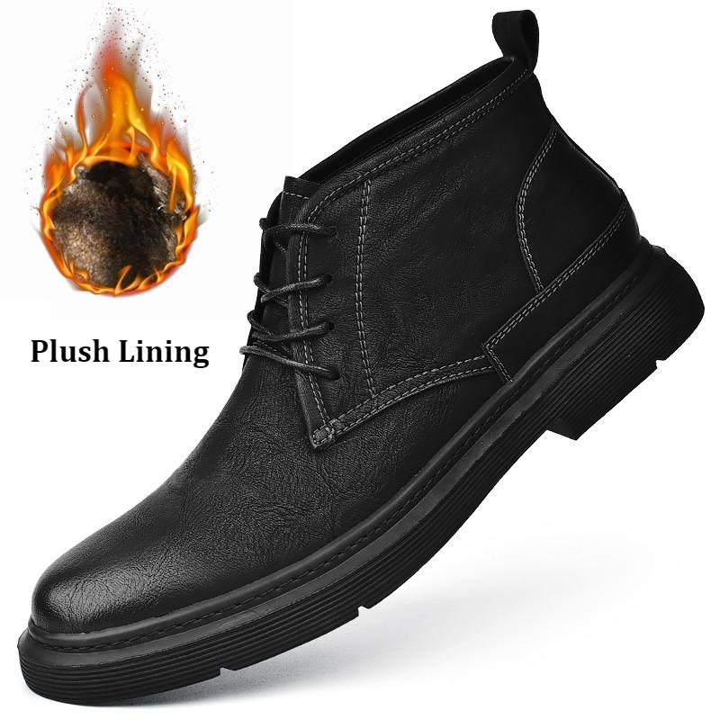 

Мужские ботинки чукка, повседневные нарядные ботильоны, полусапоги, кожаная обувь для мужчин, классическая мужская деловая рабочая обувь 46 темно-синий