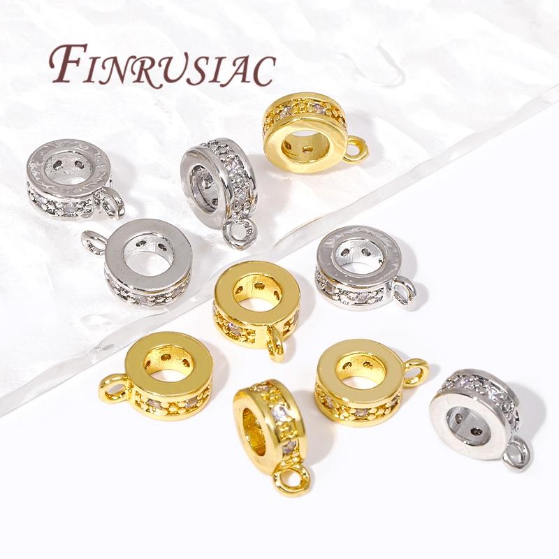 18K Gold Plated Charm Bail Beads Spacer Beads For Jewelry Making Pendant Connectors Bail Clasps Findings