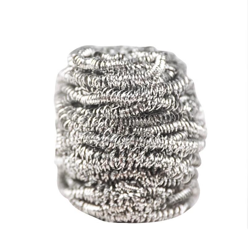 304 Stainless Steel Kitchen Scrubber - Shed-Free Bristles for Dishwashing and Pot Cleaning