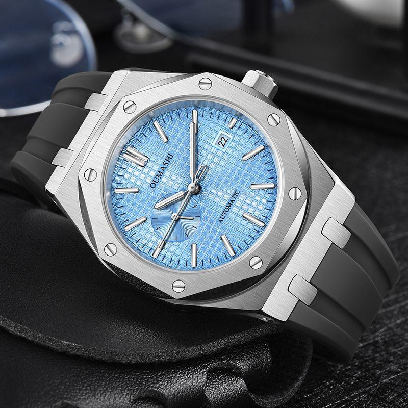 Lässige automatische mechanische Herrenuhr 42 Edelstahl Business wasserdicht leuchtend mechanische Uhr