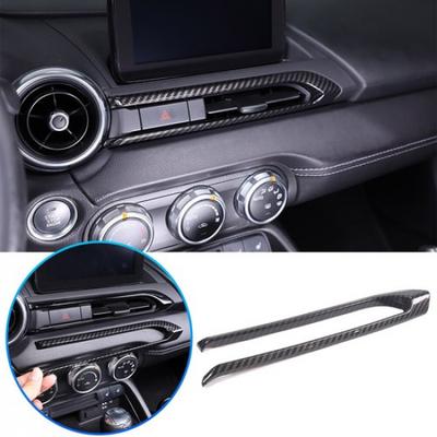 ABS Carbon Fiber Center Console Air Outlet Vent Trim For Mazda MX-5 Miata 16-23