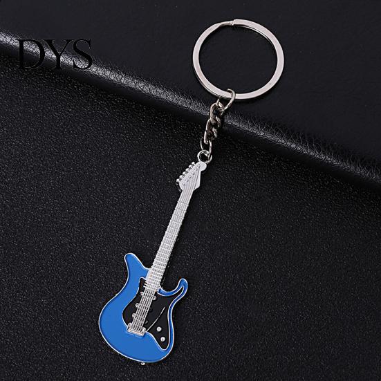 Key Holder Guitar Keychain Portable Multipurpose Multi-colors Gifts Heavy Duty Backpack Ornament Chain Metal Climbing Bag Bass Ring Pendant