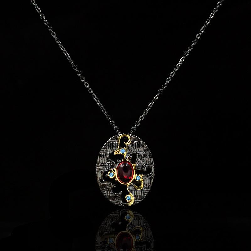 Black And Gold Two-Color Necklace Bohemian Ethnic Style Boutique Guangdong Silver