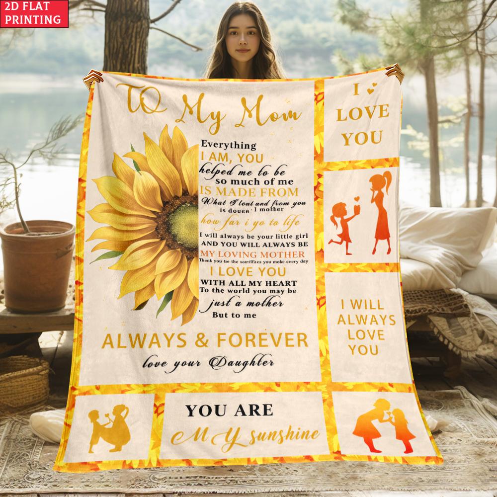 Gift for Daughter Print Thin Flannel Blanket for Bedroom,Living Rooms,Sofas Blankets,Lunch Breaks,blankets Fluffy Blanket