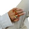 5pcs/7pcs Irregular Chunky Smooth Rings Vintage Retro Metal Ring  Matchable Jewelry