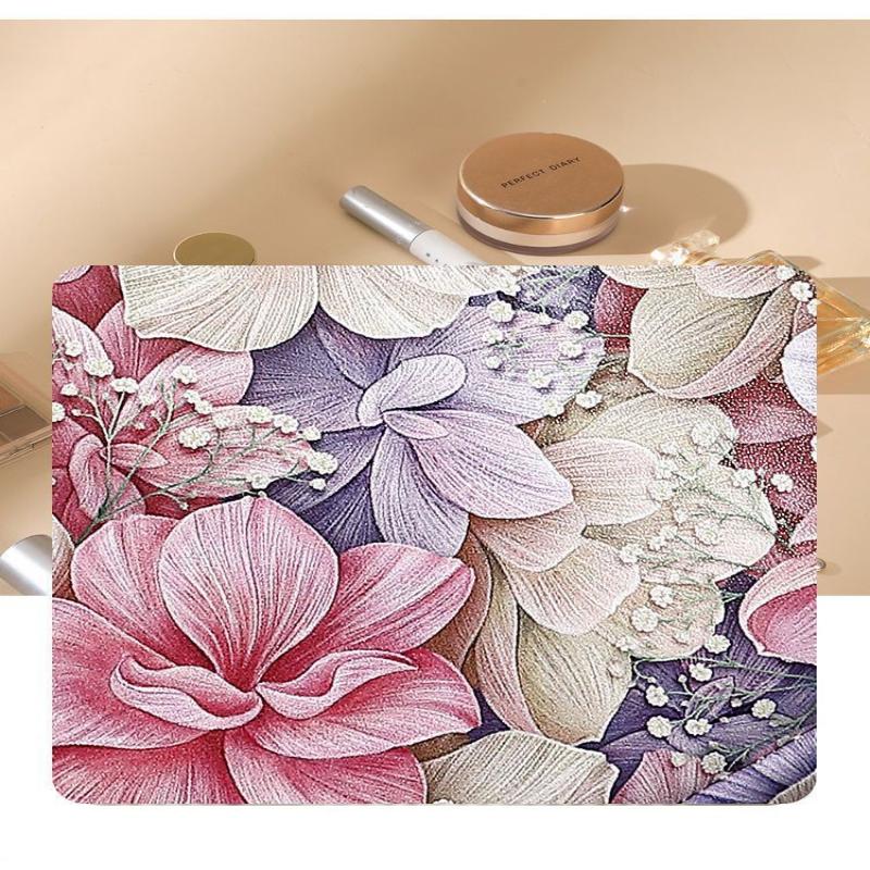 Creative Pvc Sanitary Pads Bag  Floral Print Large Capacity Multipurpose Coin Purse Portable Cosmetic Storage Bag