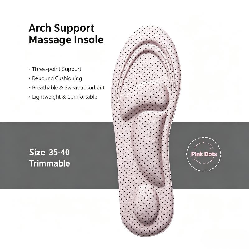 4D Memory Foam Orthopedic Insoles Foot Care Arch Support Pads for Women Men Flat Feet Daily Walking Standing Jobs