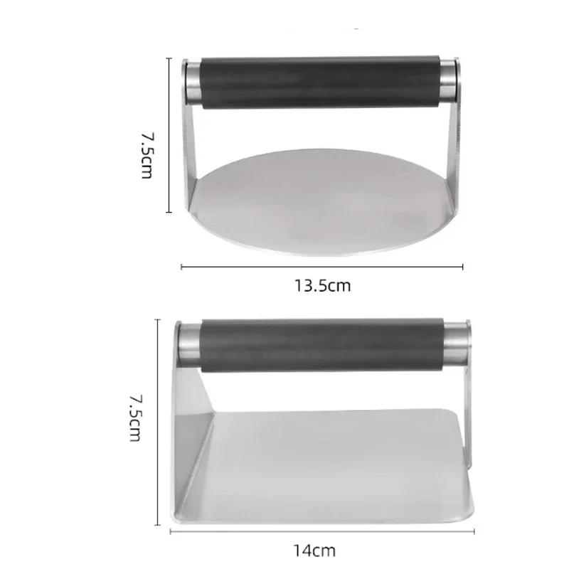 Burgerpresse aus Edelstahl, antihaftbeschichtet, Grill-Smash-Presse, Burger-Patty-Maker, Hamburgerpresse, leicht zu reinigendes Küchenwerkzeug
