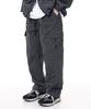 MODERMENT [Nylon] Semi-Wide String Cargo Pants [Deep Gray]