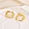 New European & American Titanium Steel Geometric Hoop Earrings: Multi-layer, High-end Design for Women