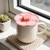 Flexible Silicone Mug Lid for Kitchen Offices Home Use Dust-proof Sun Flower Cups Cover For Indoor Outdoors