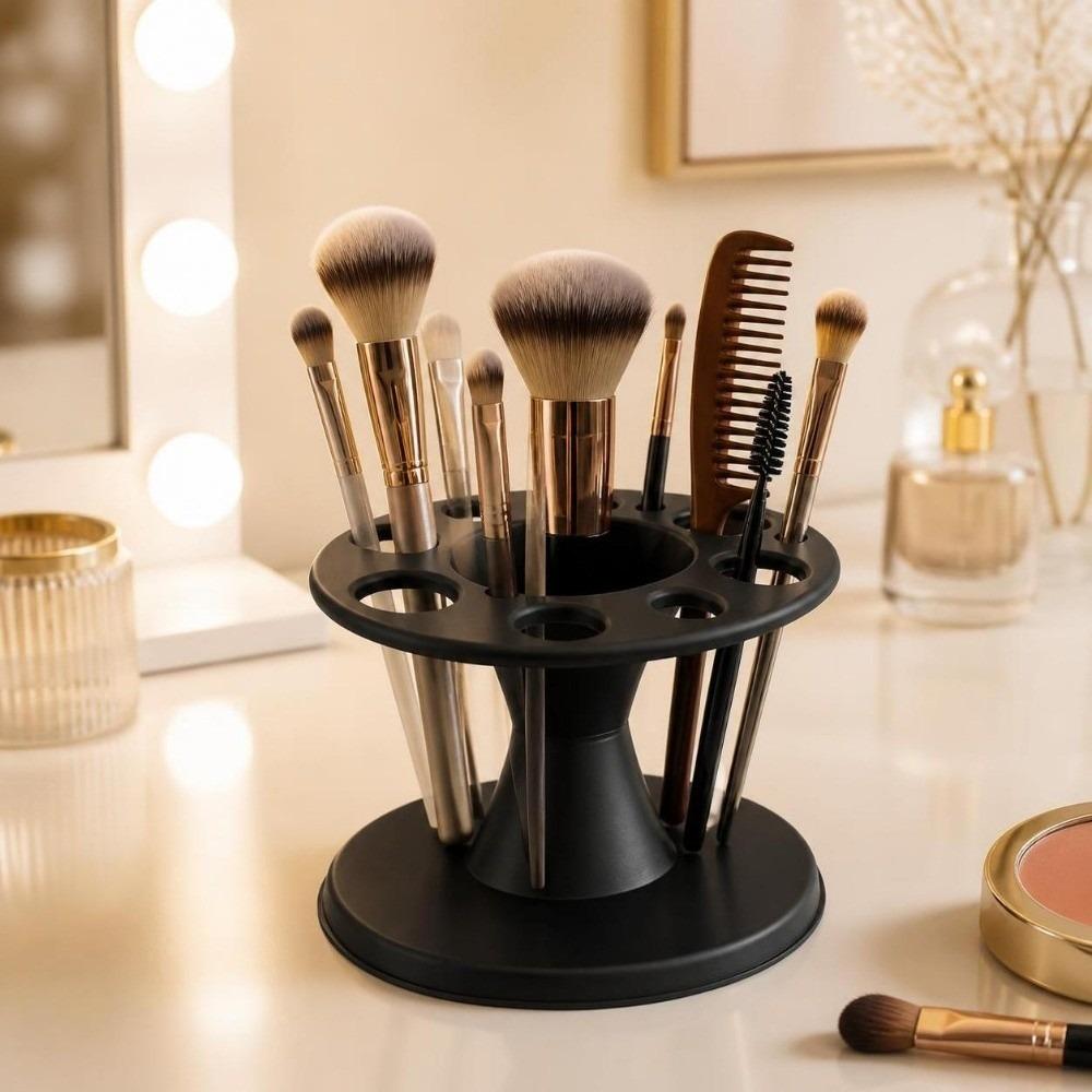 Circular Inserting Salon Barber Comb Storage Stand Round Rolling Display Stand Barber Shop