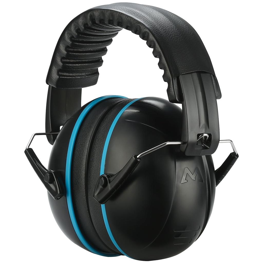 ProCase Safety Earmuffs for Kids and Hearing Protection Headphones with Adjustable Headband Noise-Blocking Adults, Sound-Isolating, - Blue/Black