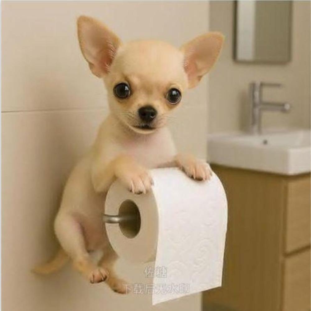 Hunde-Serie Taschentuchhalter Niedliche Dekorationen Hausstatue Toilettenwand-Hängevorrichtung Rollenpapier-Aufbewahrung