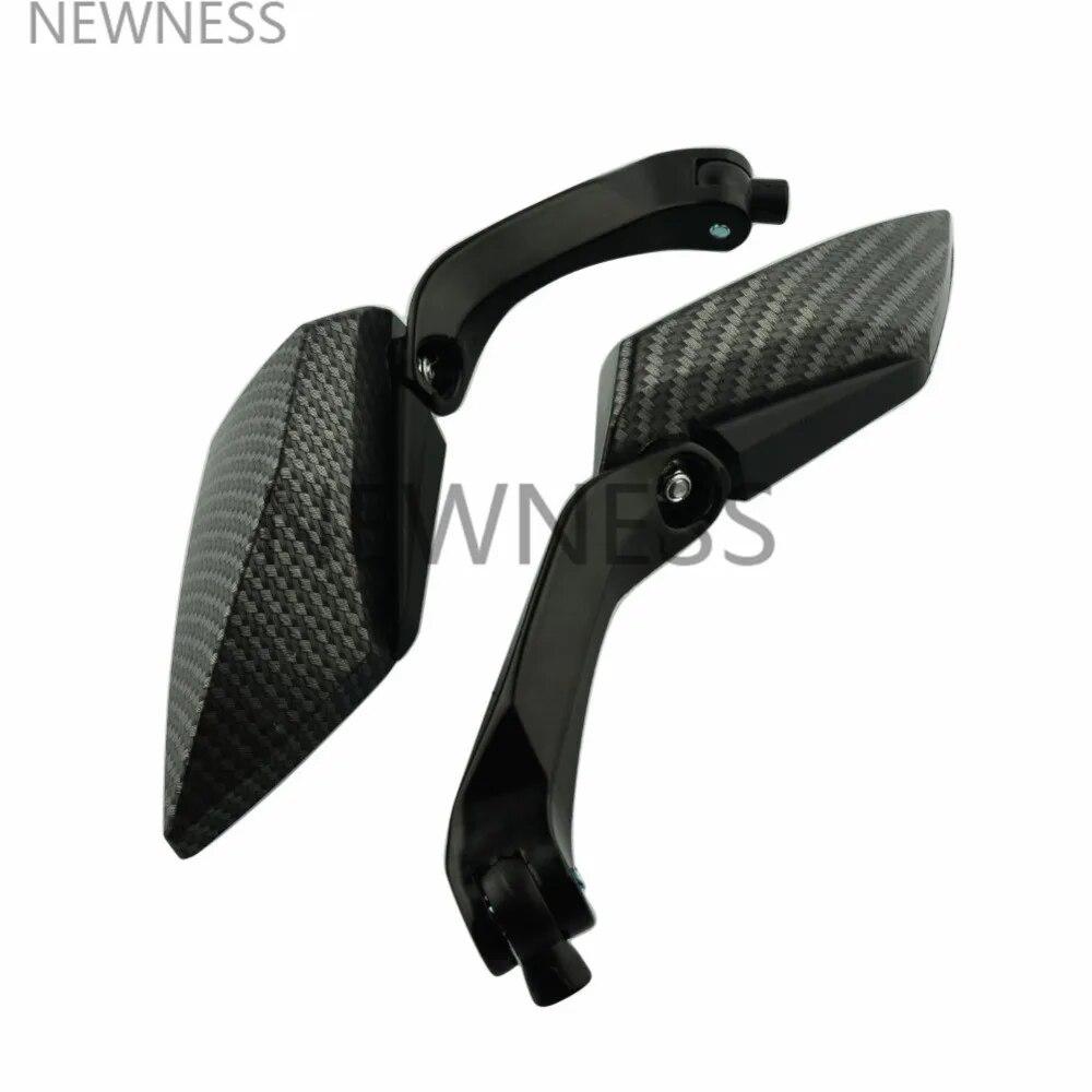 Motor Mirror Scooter E-Bike Rearview Mirrors Electrombile Back Side Convex Mirror 8mm 10mm Carbon Fiber Universal Cafe Racer