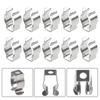 10PCS T8/T10 Spring Terry Clips Lamp Tube Clips Heavy Duty Clamp Holders Fixing Base Tool Pipes Clamp for 25mm/32mm Dia Tube