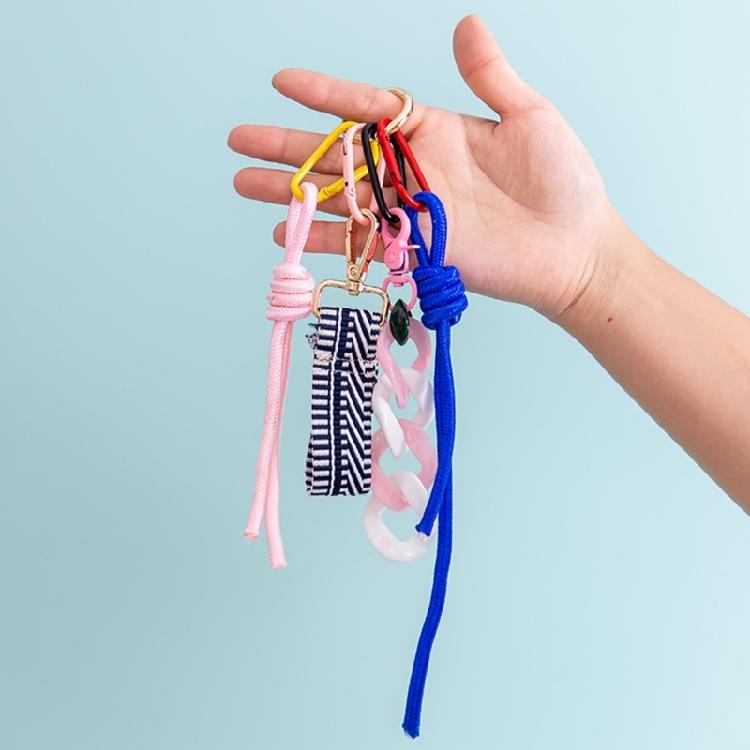 Woven Nylon Cord Phone Chain Elegant Key Bracelet for Stylish Women Braided Hanging Rope Handmade Bag Charm Accessory