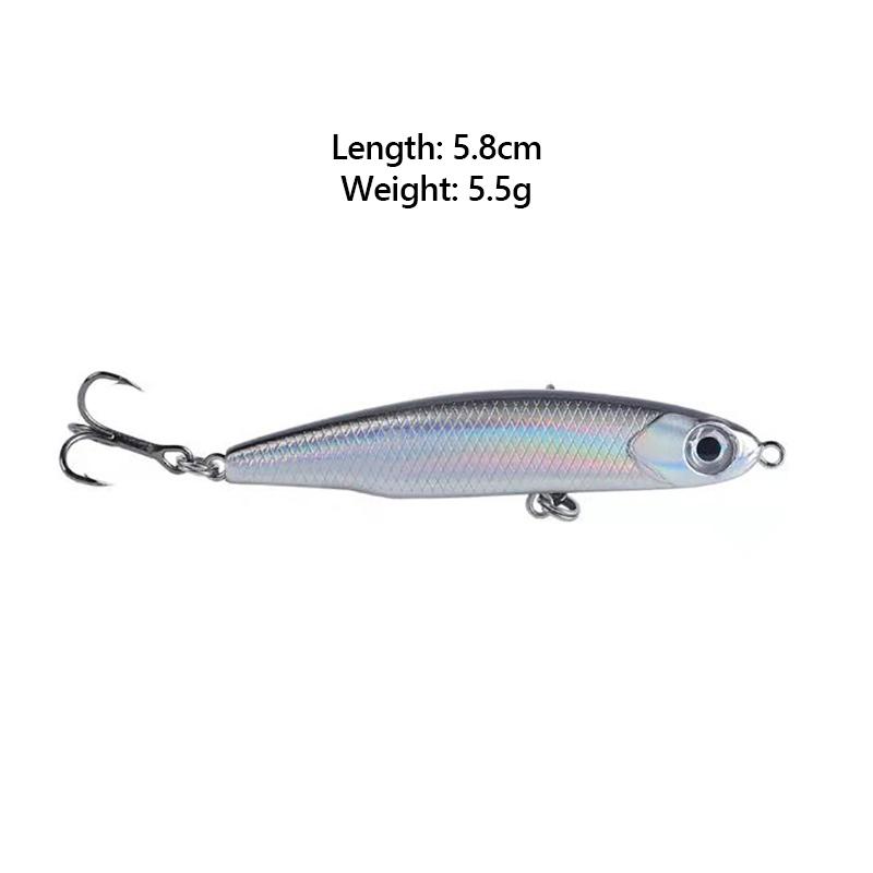 

Рыболовная приманка с лазерным покрытием, приманка Luya, тонущий карандаш, 3,5 г/5 г, жесткая приманка, микроприманка для чешуйницы и окуня 5.5g