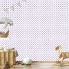 White and Lavender Dots Wallpaper for Living Room and Bedroom 50x1000
