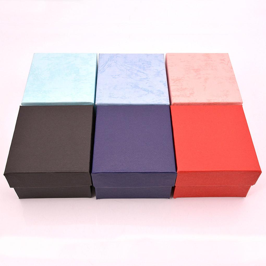 Geschenkbox Tragbares Uhrenaufbewahrungsetui Karton Schmuckverpackung Organizer Behälter mit Weichem Polster
