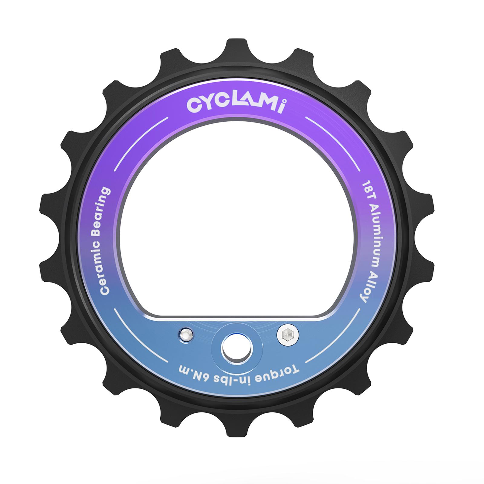 

18T Hollow Pulley Wheel Rear Derailleur 9/10/11 Speeds Ceramic Bearing Dual-color Oxidation for R8000/7000 MTB Road Bicycle Part