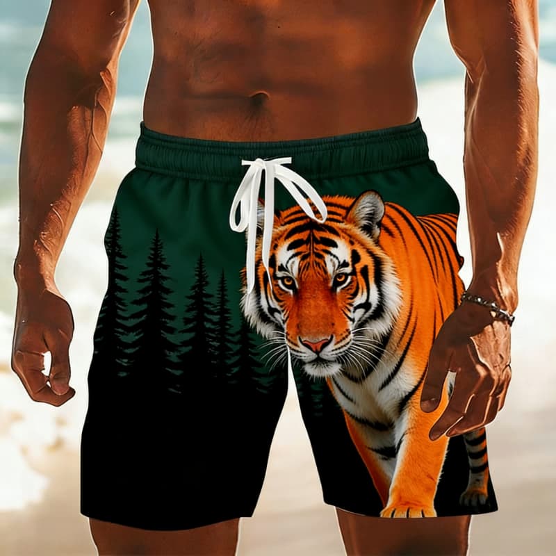 

Men s Wild Animal Print Shorts Fashion Summer Style 5XL