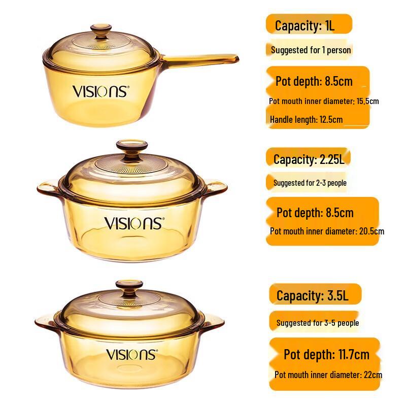Corning 3-Piece Glass Cookware Set