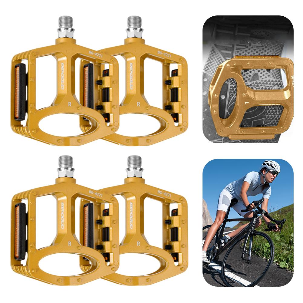 Berg Doppel DU Fahrradpedal Ultraleichtes Rennradlegierungspedal Aluminiumlegierung Lagerpedal für das Fahren Fahrradzubehör