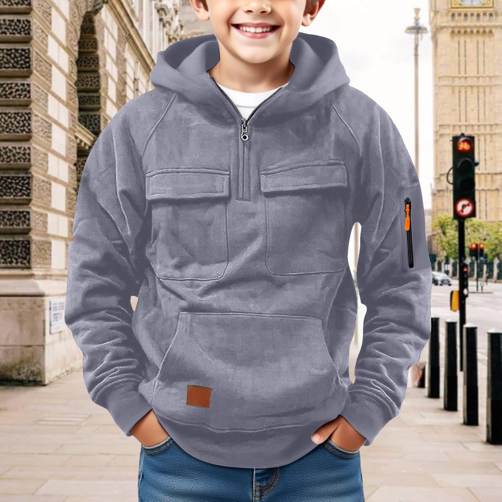 

Children s Fashion Solid Color Casual Sweatshirt L