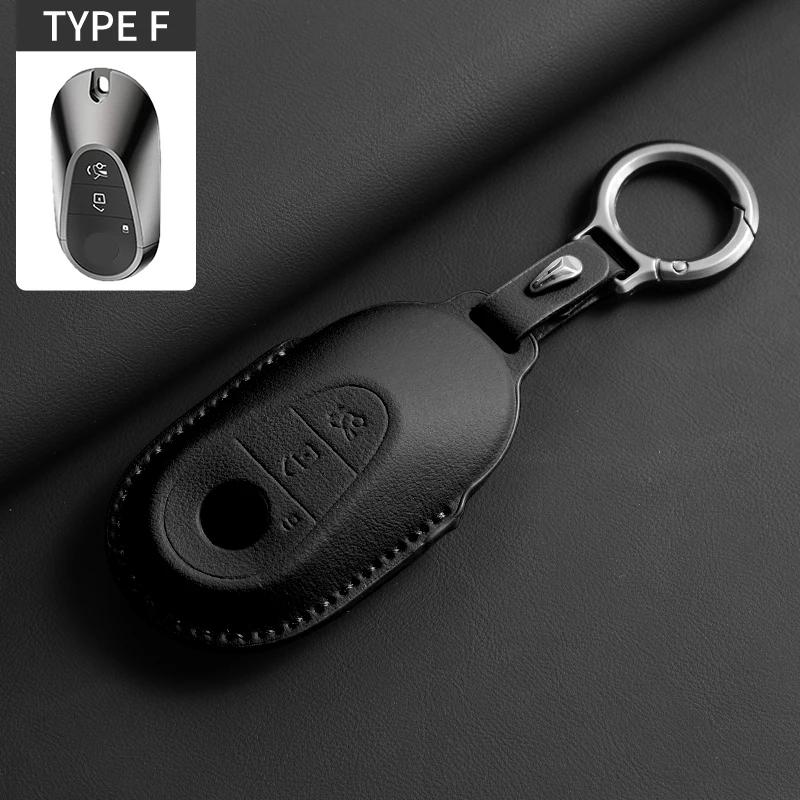 """Pouzdro na klíč od auta z plné kůže s odklápěcím víkem pro Mercedes Benz třídy A C E S G GLC CLE CLA GLB GLS GLA W177 W205 W213 W222 X167"""