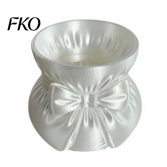 Dried Flower Vase Container Silk Drawstring Vase, 3D Printed Pen Holder, Makeup Brush Mini Round Storage Tube With Lid And Organizer for Jewelry Small