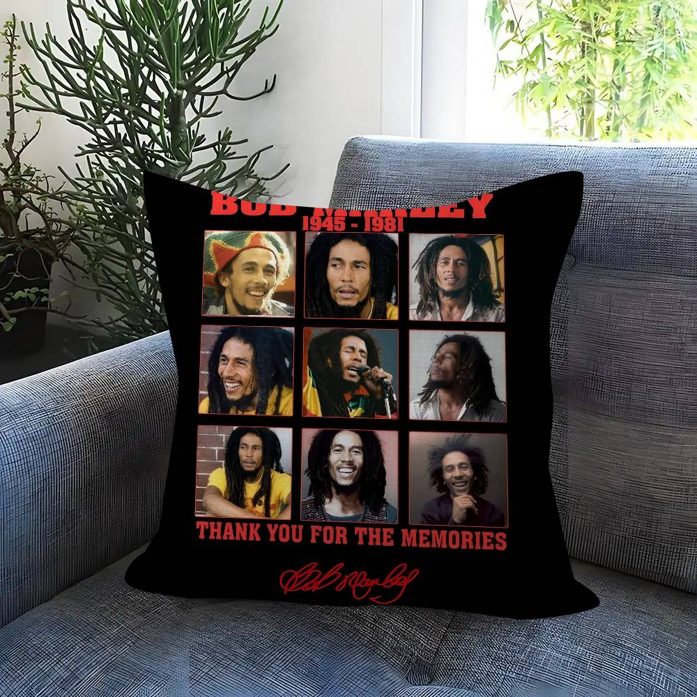Classic Bobs Marley & T-The Wailers Pillow Cover Sofa Cushion Cover Home Room Decoration Children Gift